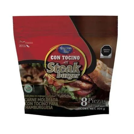Carne de Hamburguesa Con Tocino 904 g