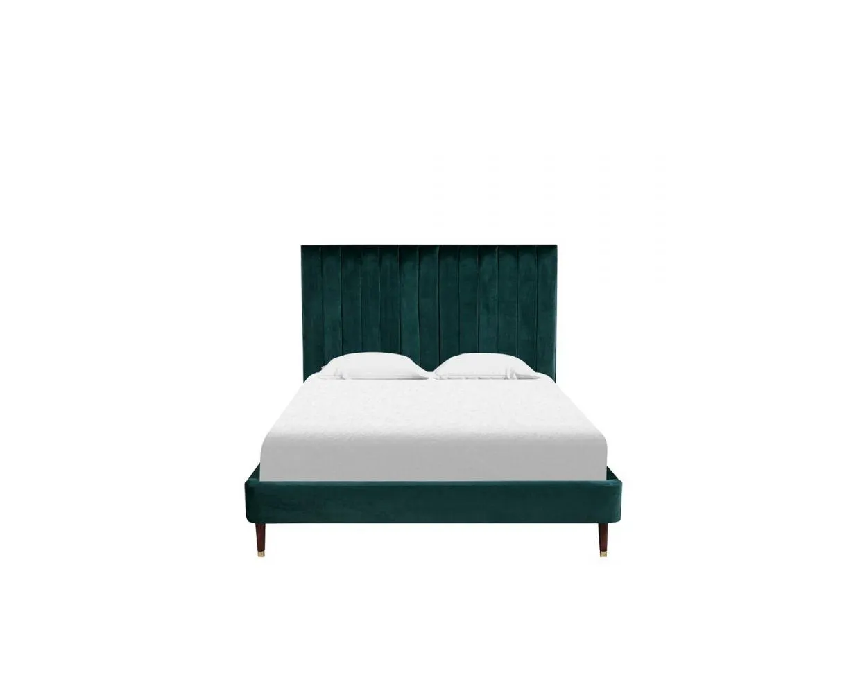 Cama Matrimonial Witt Terciopelo Verde