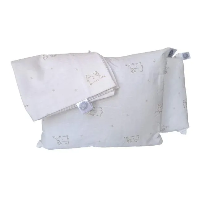 Pack Almohada Conejos 100% Algodón Cary 2 Piezas 25x30 cm Suave y Fresca