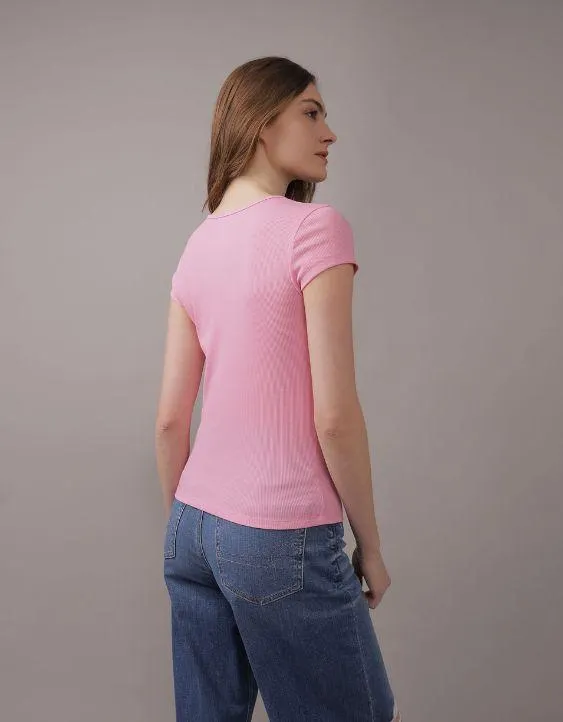 AE Hey Baby T-shirt en punto elástico