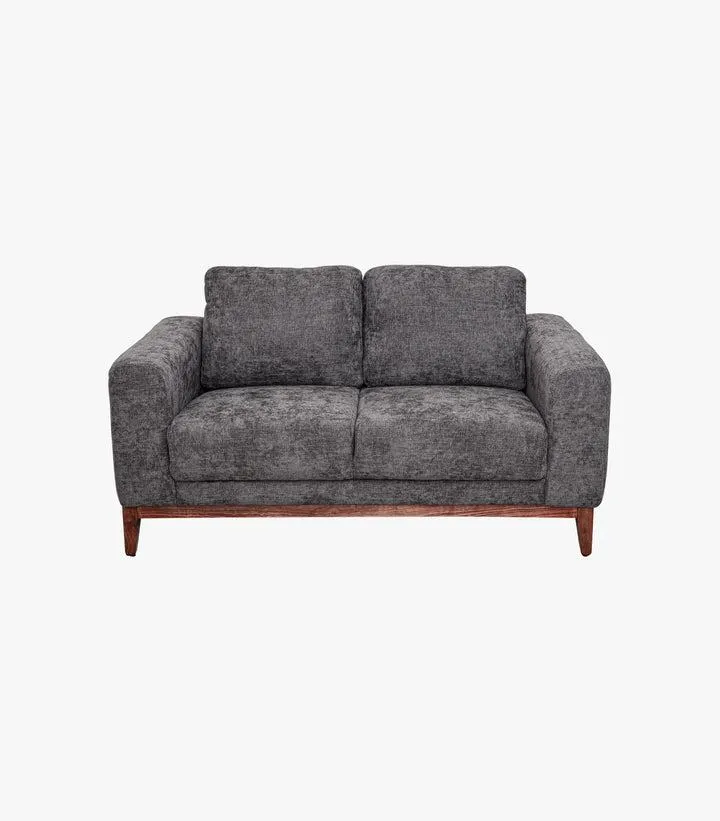 Love Seat Telma de tela color gris