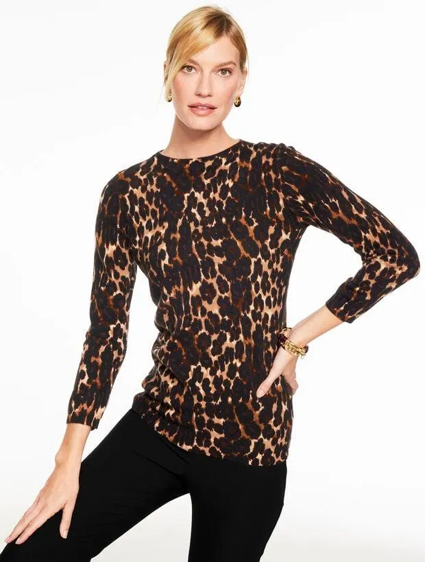 Audrey Cashmere Sweater - Opulent Ocelot