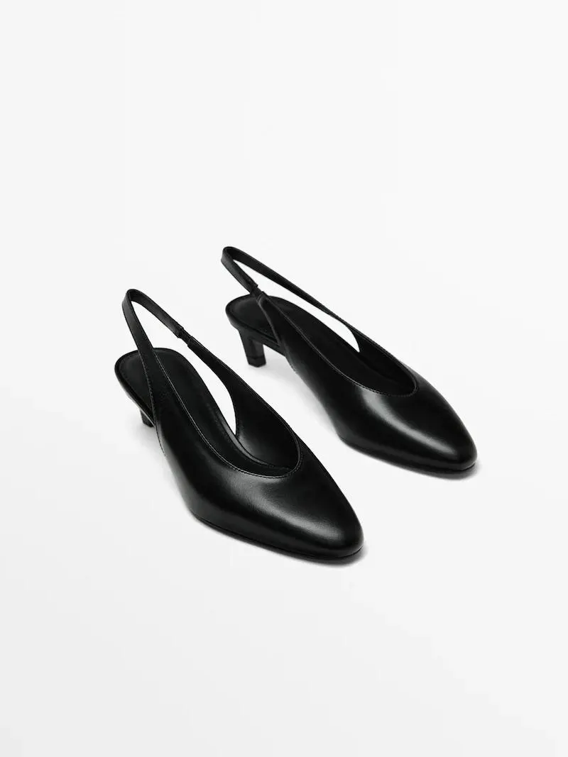 Tacón destalonado punta redonda