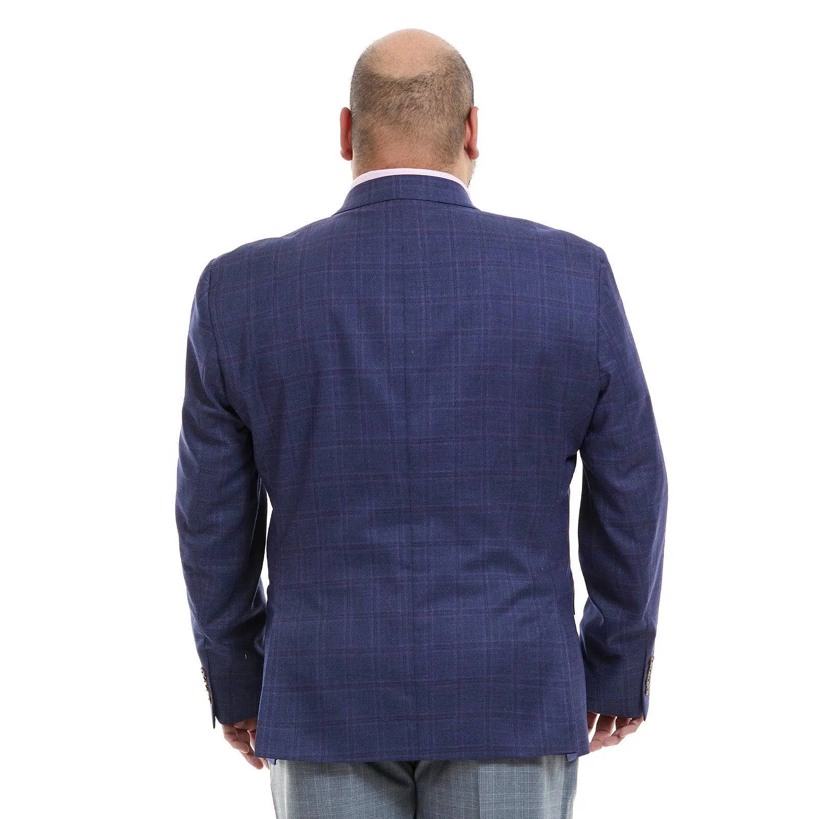 Saco casual a cuadros | Azul | Tallas extras