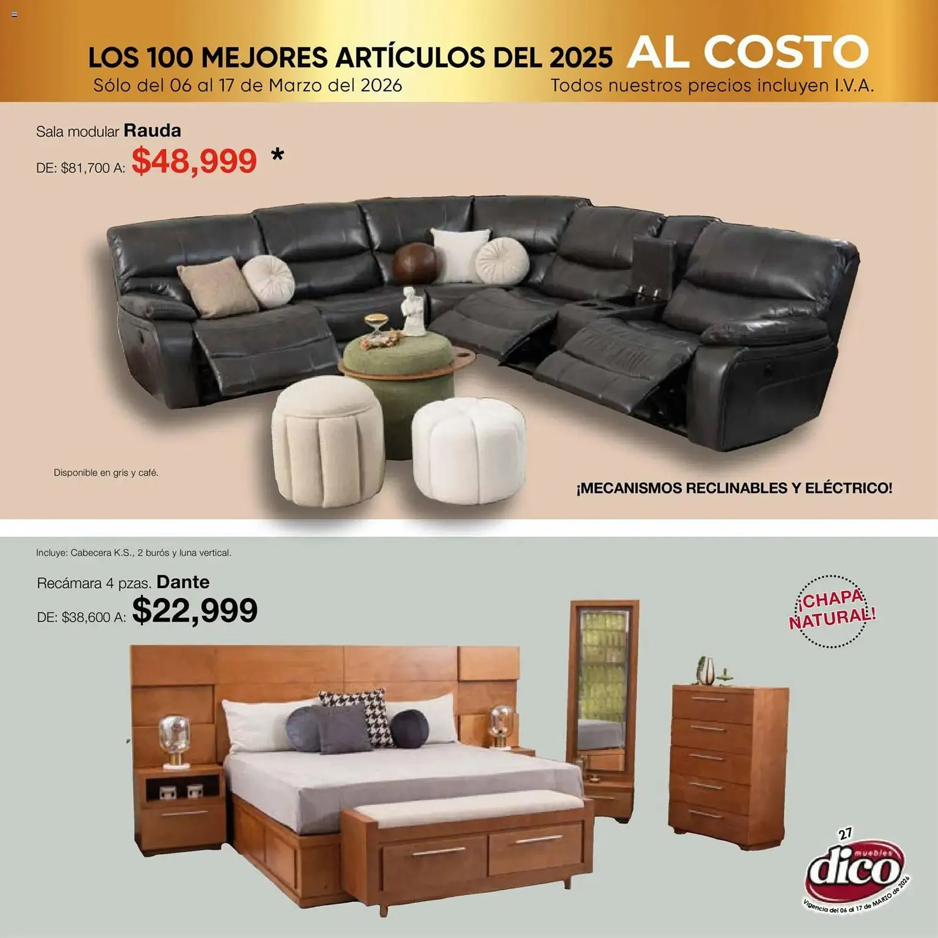 Catálogo de Catálogo Muebles Dico 6 de marzo al 18 de marzo 2026 - Pagina 27