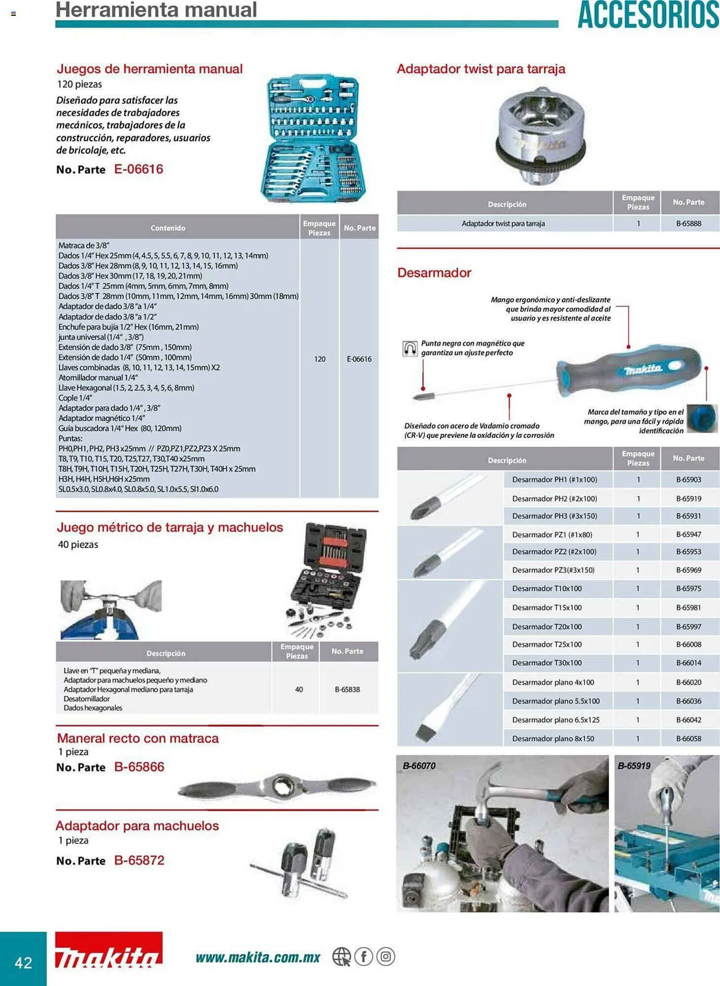 Catálogo de Catálogo Makita 8 de julio al 31 de diciembre 2025 - Pagina 42