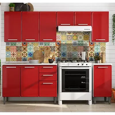 COCINA VERONA 2.40 M ROJA