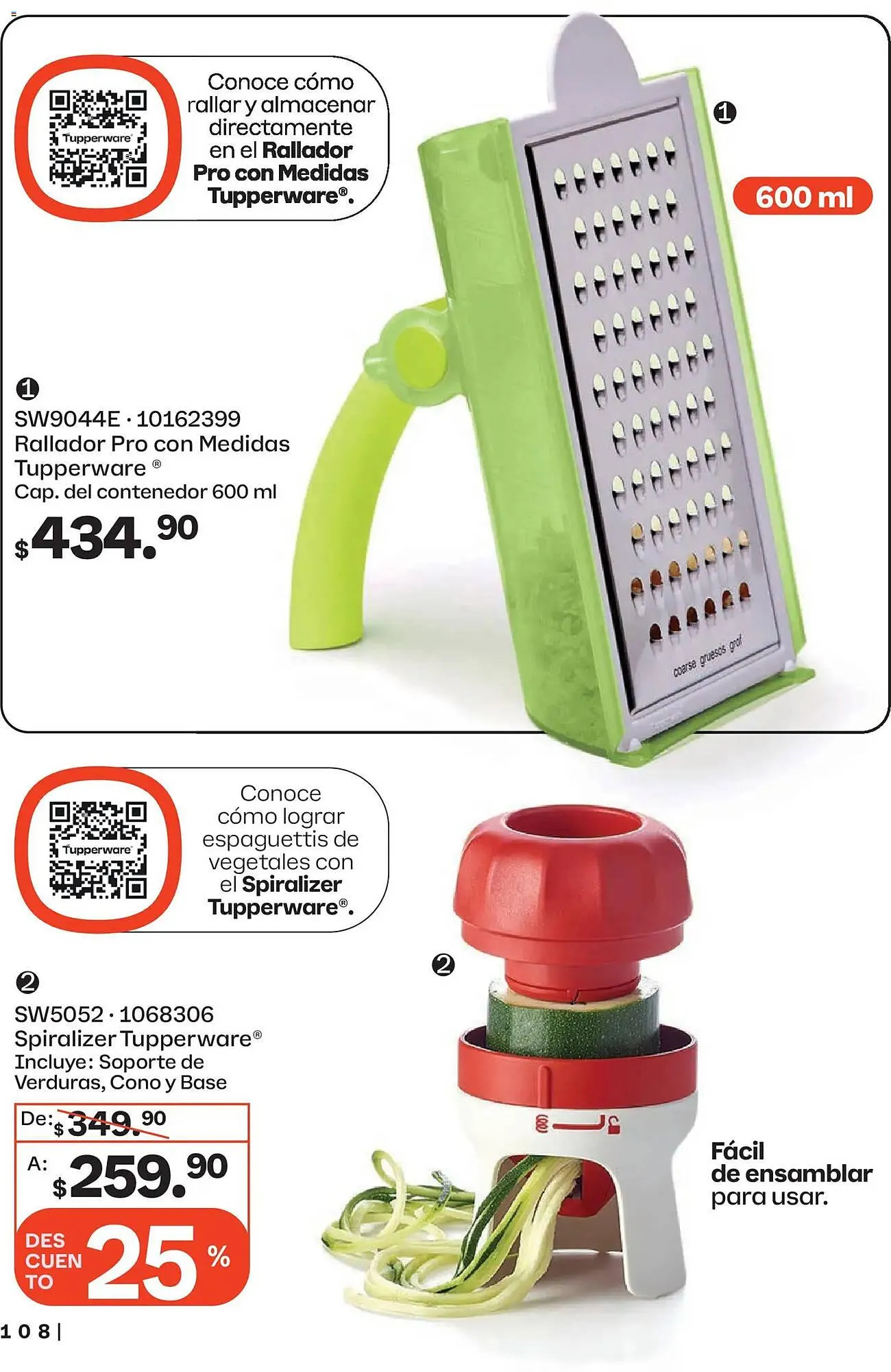 Catálogo de Catálogo Tupperware 23 de febrero al 23 de marzo 2026 - Pagina 108