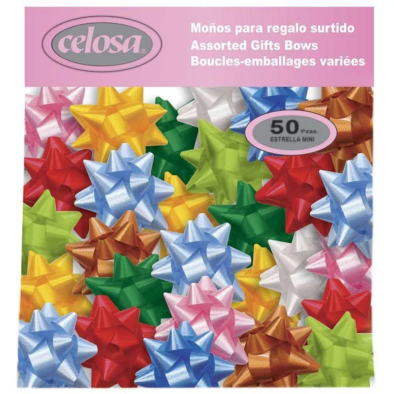 Moño Para Regalo Mini con con 50 Piezas Liso Celosa