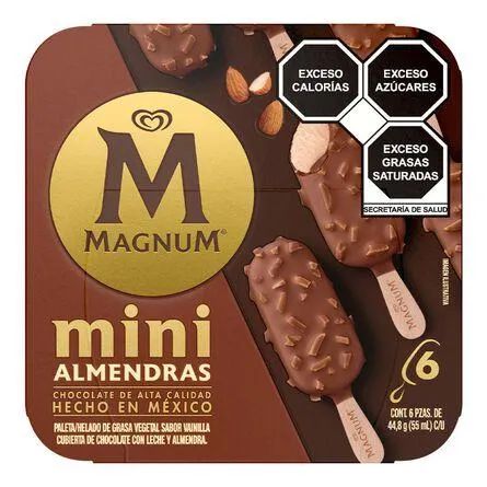 Paleta Helada Magnum Mini Almendras 6 x 55 ml
