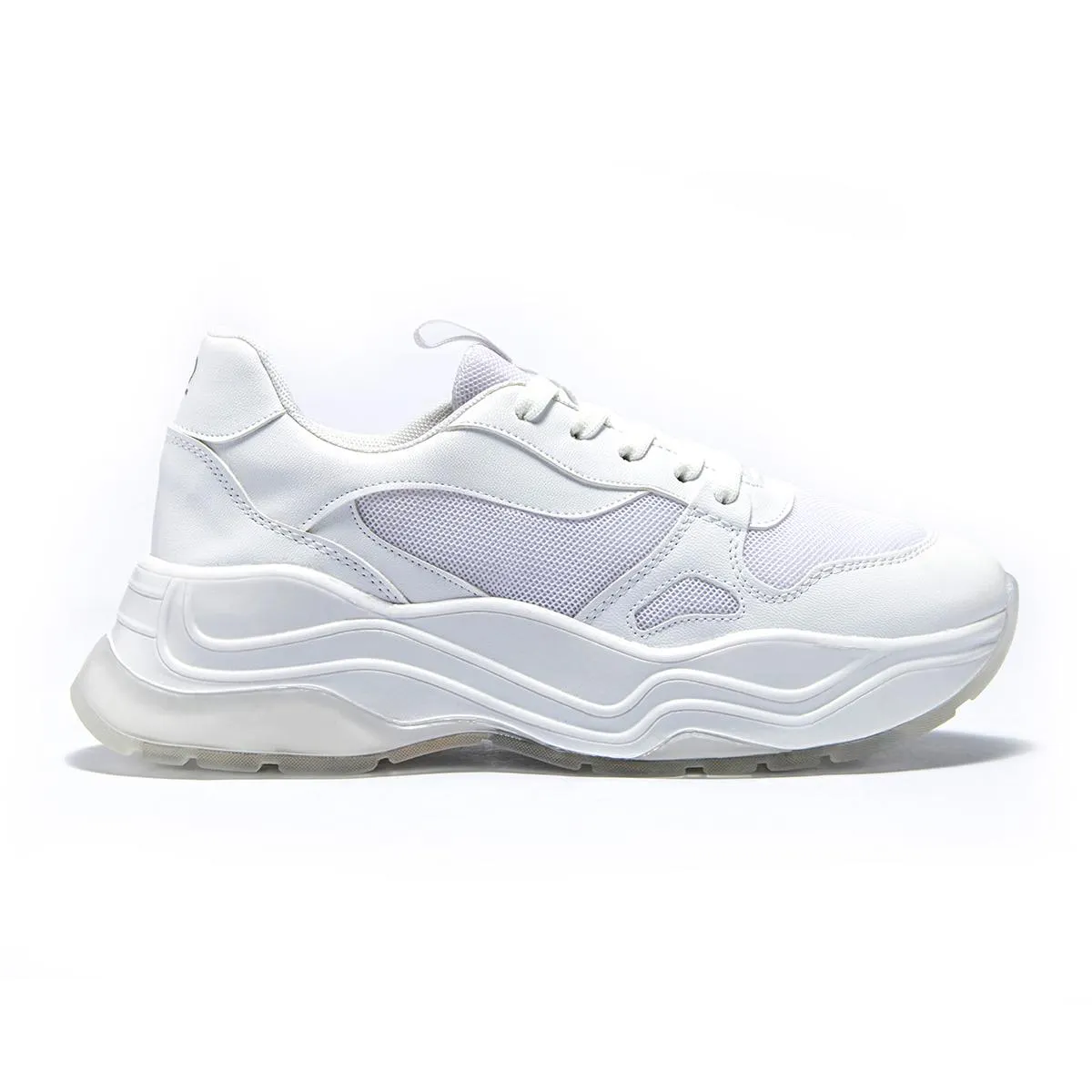 SNEAKER URBANO CHUNKY CAPA DE OZONO PARA MUJER ESTILO 637701 BLANCO