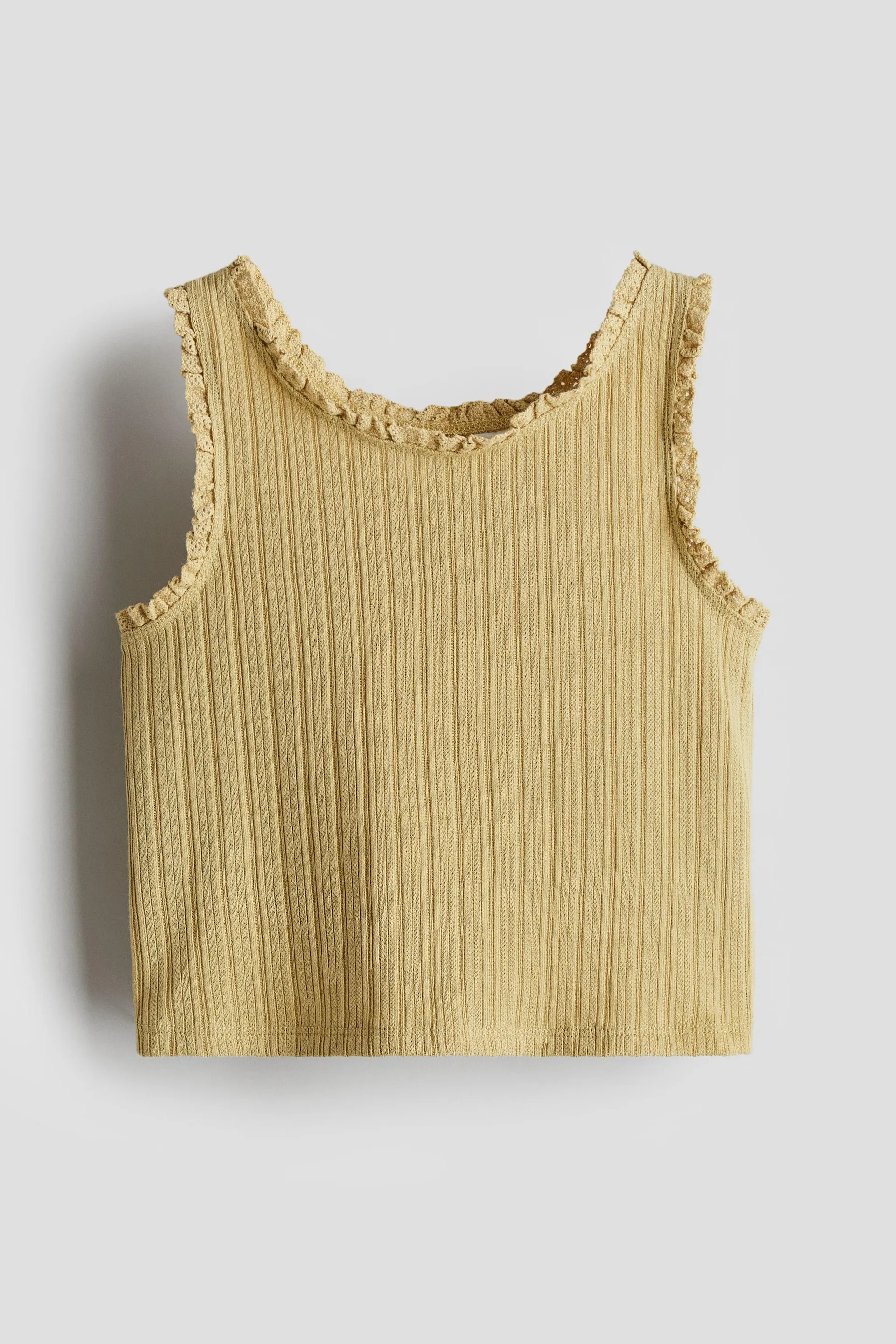 Top sin mangas con encaje