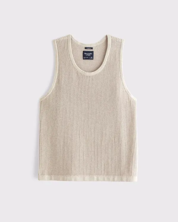 Cropped Classic Stitch Sweater Tank