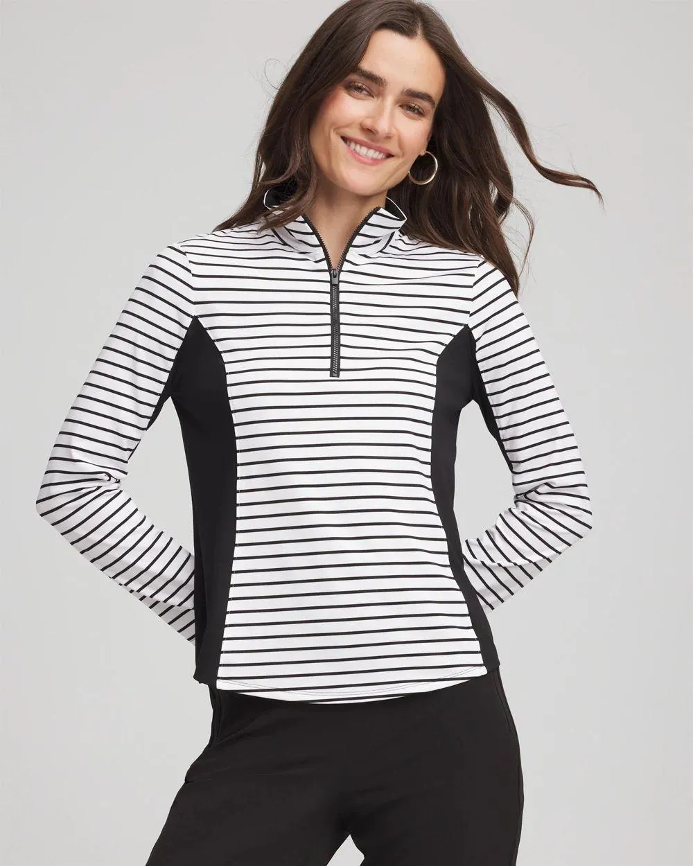 Zenergy ® UPF Striped Block Half Zip
