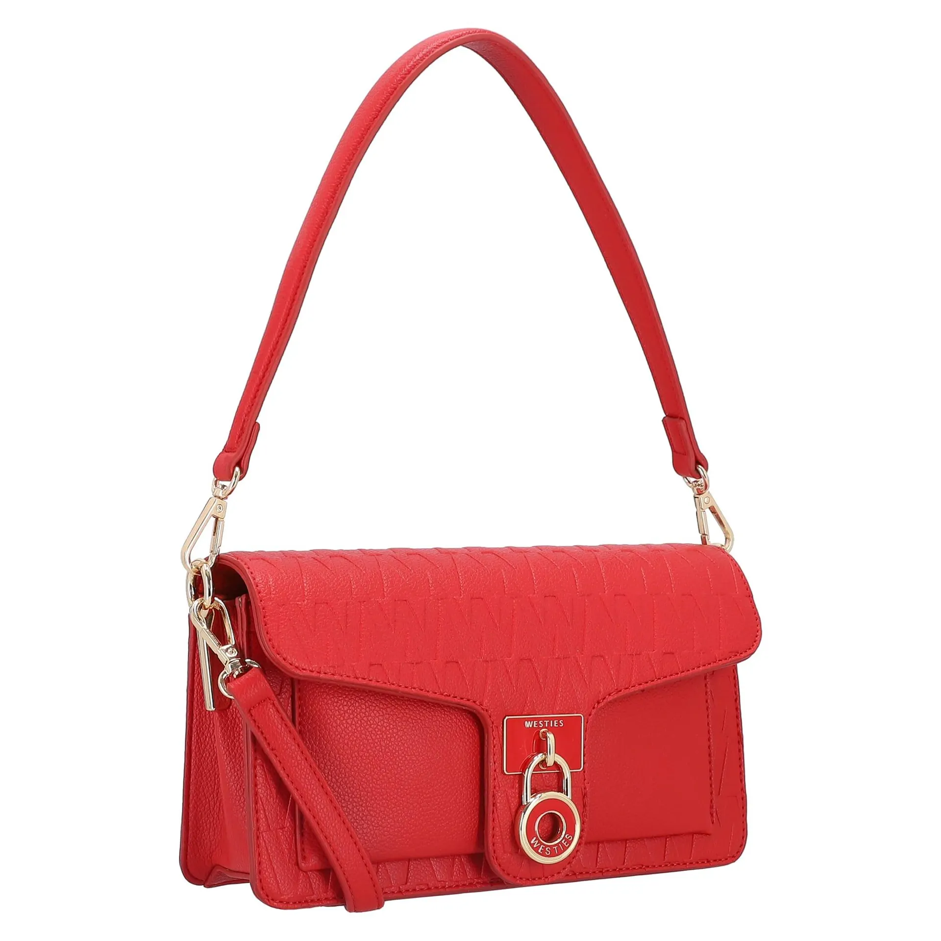 Bolsa Tote Madero Ragnar Sintetico Monograma Rojo Westies