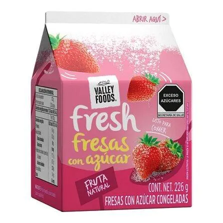 Fresas con azúcar Valley Foods 226 g