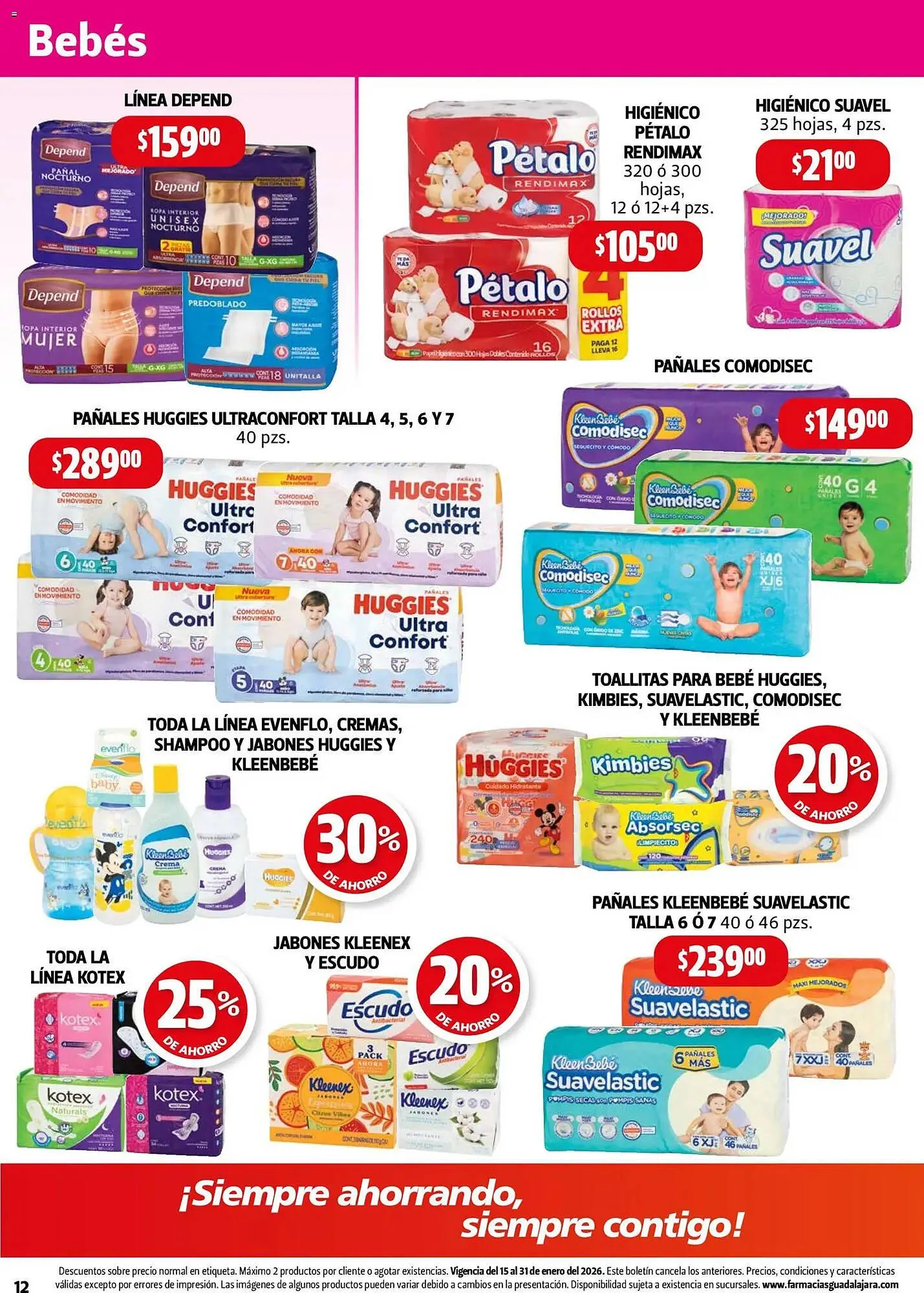 Catálogo de Folleto Farmacias Guadalajara 15 de enero al 31 de enero 2026 - Pagina 12