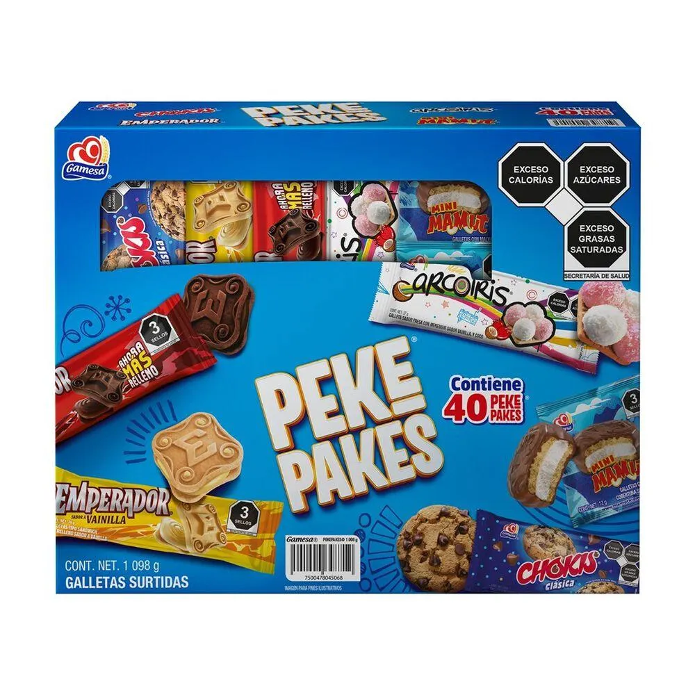 Galletas Surtidas Peke Pakes Gamesa 40 pz