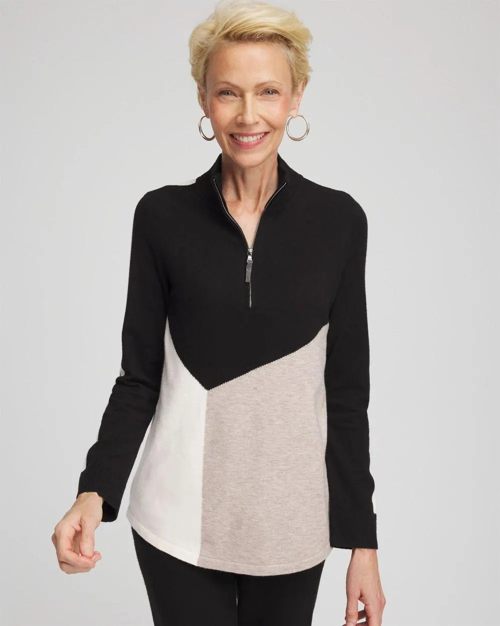 Zenergy ® Luxe Colorblock Half-Zip Pullover