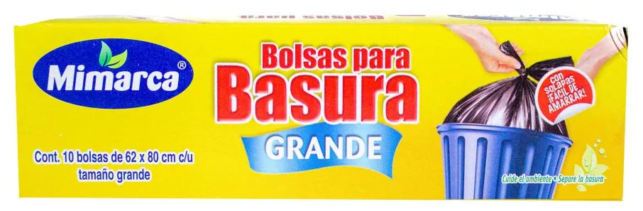 Bolsa Nudo Facil Economico Grande 62X80 Mimarca 10 Pzs