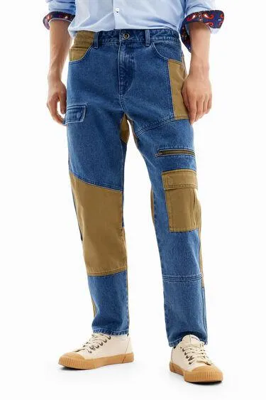 Pantalón denim cargo