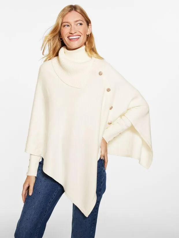 Cowl-Neck Poncho