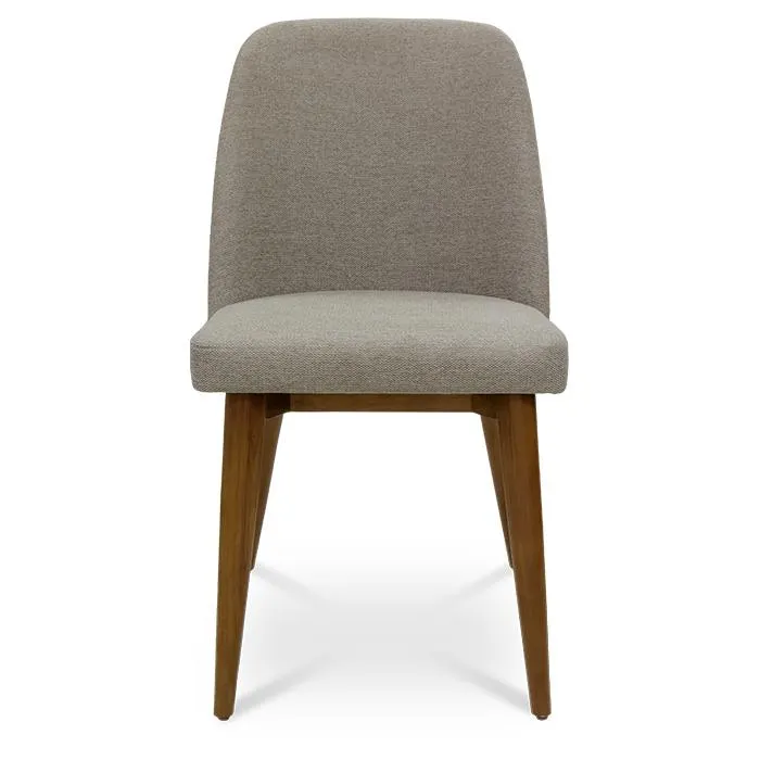 Silla Tela Taupe/nogal Lenua