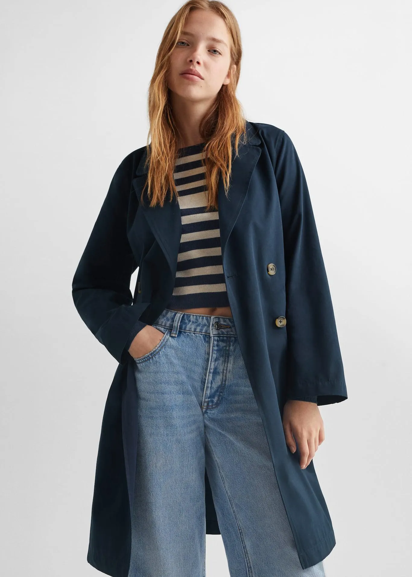 Trenchcoat met knopen