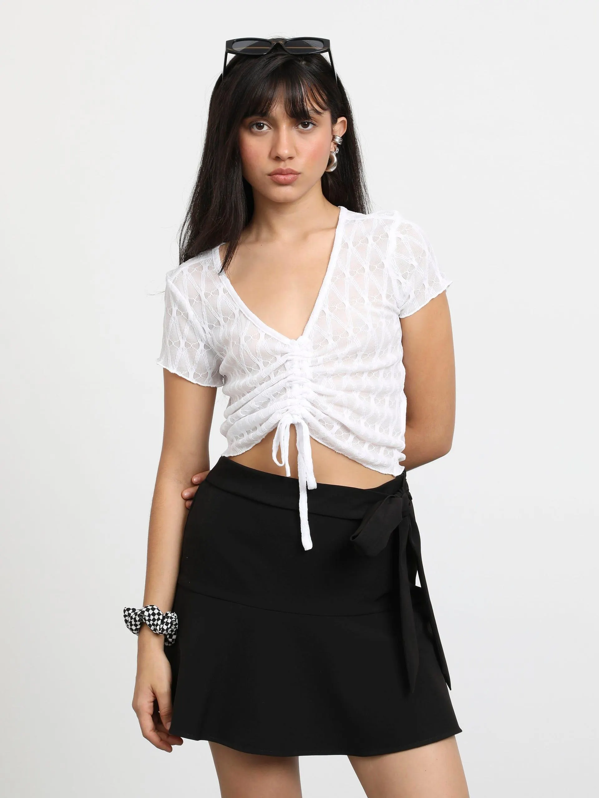Blusa Crop de Encaje