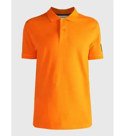 Polo Calvin Klein Logo Hombre Naranja