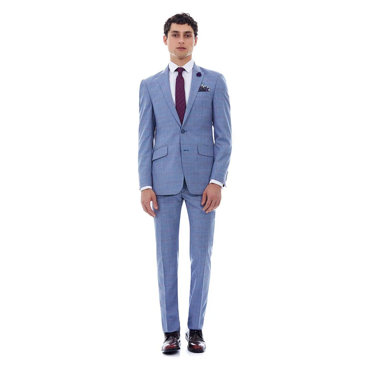 Traje Recto Dos Botones | Gris | Tallas extras