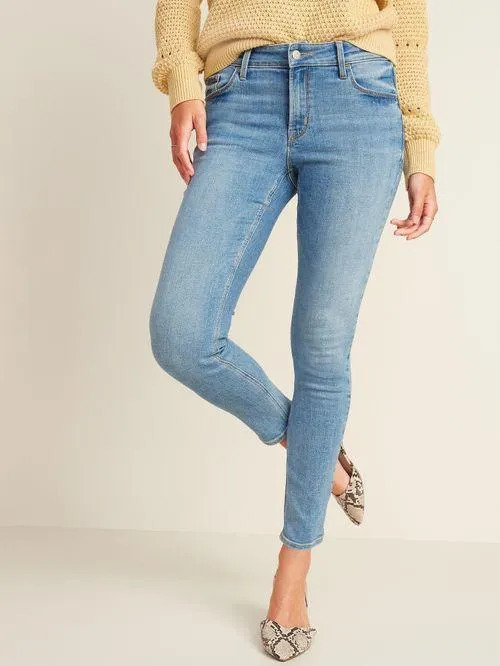 Jeans Old Navy Mid-Rise Rockstar Super-Skinny para Mujer