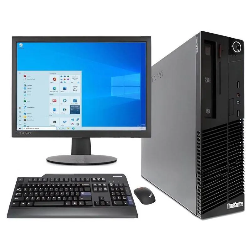 PC Lenovo M93P i7 8GB Ram 256GB SSD Monitor Cuadra 19p Reacondicionado