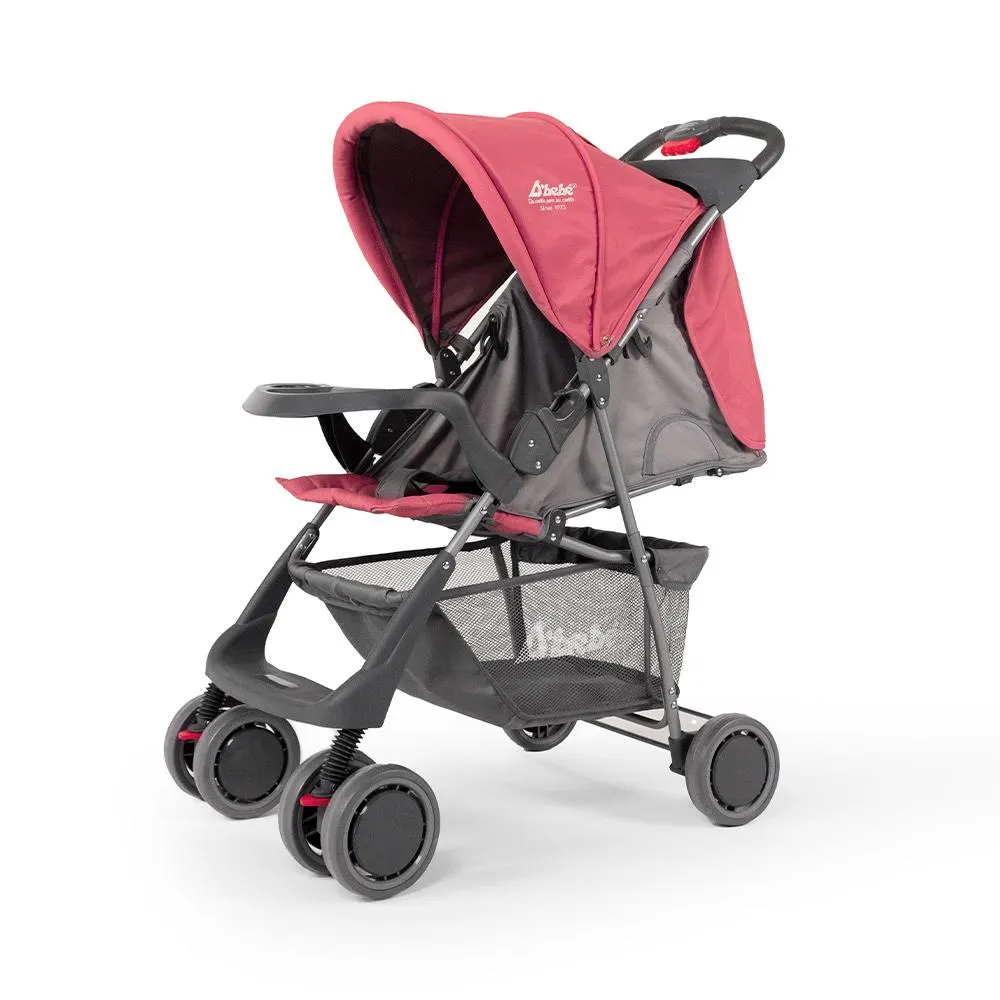 Carriola D´bebé reclinable con repisas Citi Rosa