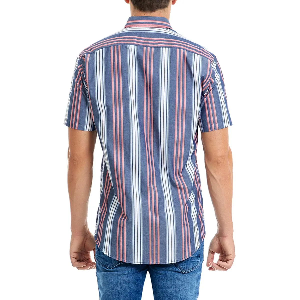 Camisa Manga Corta | Azul | Slim-Fit