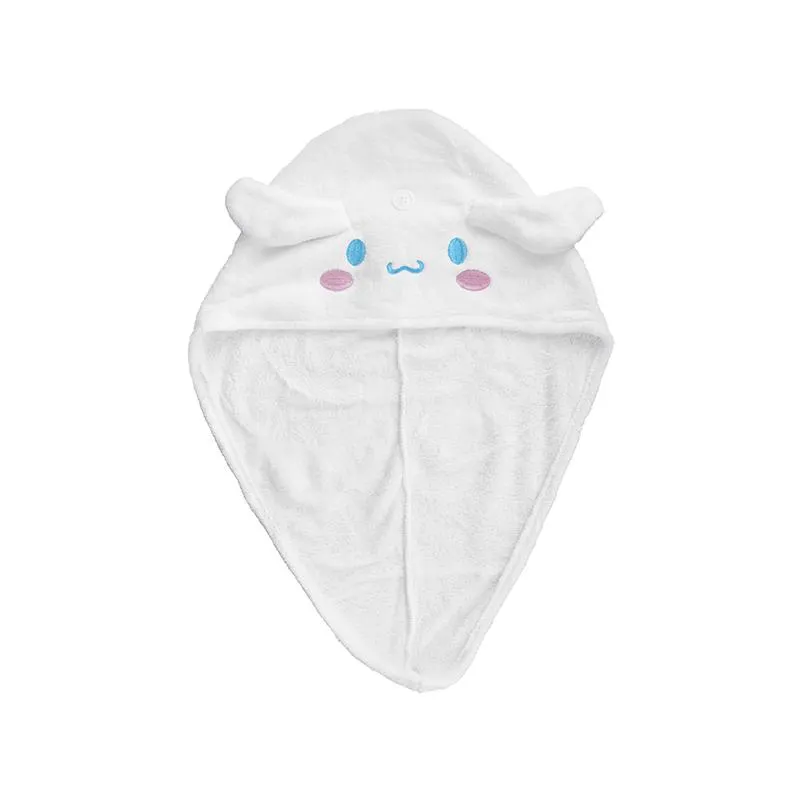 Toalla Para Cabello Sanrio Cinnamoroll Textil Blanca 24x60 cm
