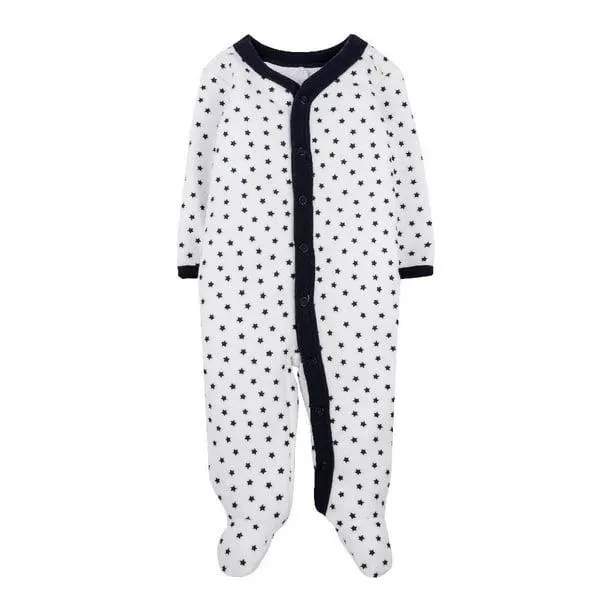 Mameluco Baby Creysi One For You Niño 18M Estampado de Estrellas Marino con Blanco