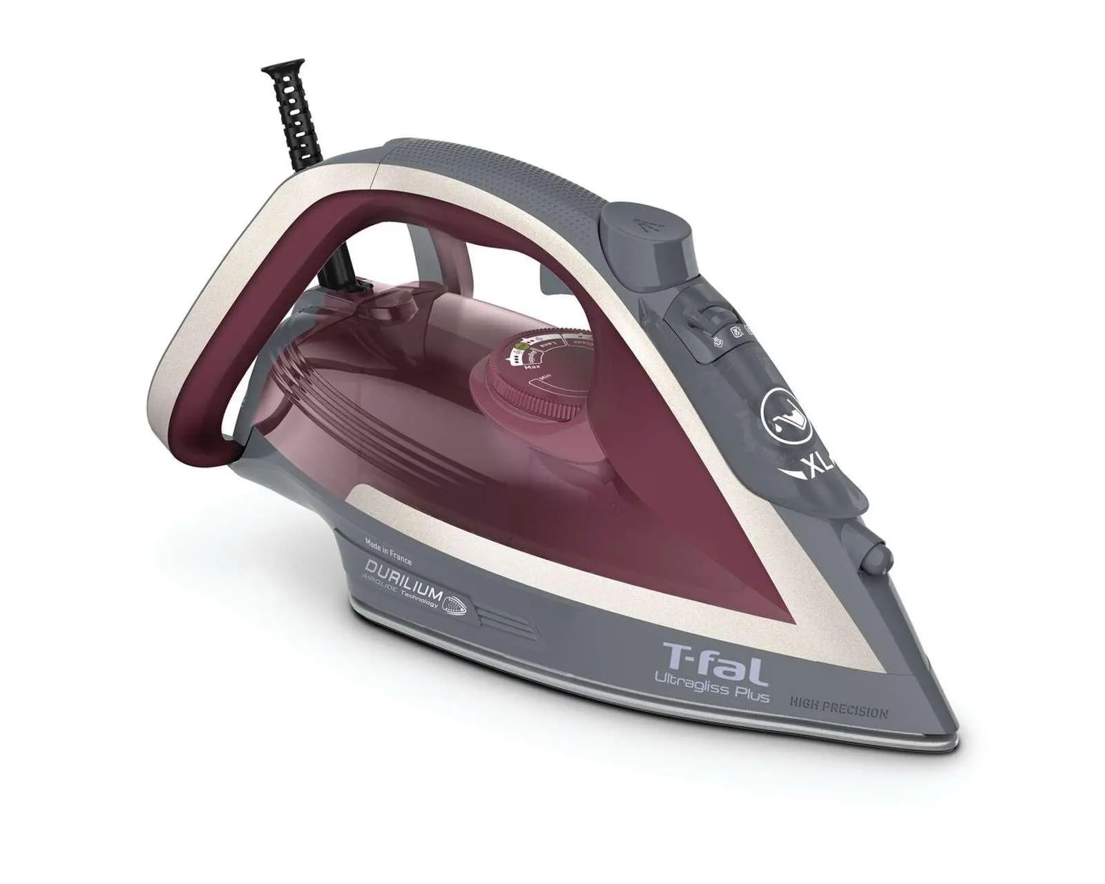 Plancha de Vapor T-Fal Ultragriss Plus de 1800 W color Tinto