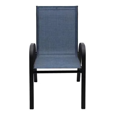 SILLA FIJA AZUL SLING ESTRUCTURA DE ACERO