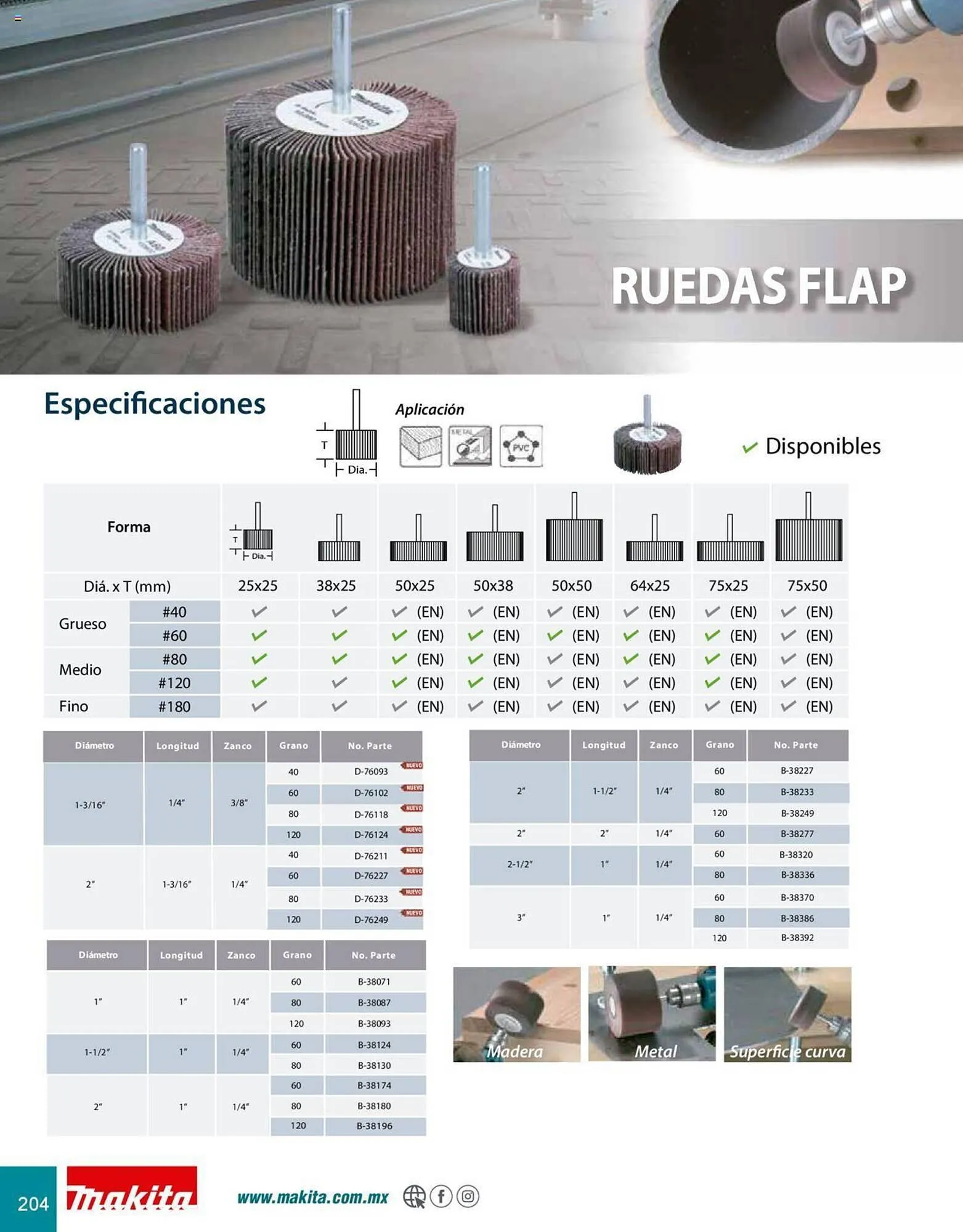 Catálogo de Catálogo Makita 8 de julio al 31 de diciembre 2025 - Pagina 204
