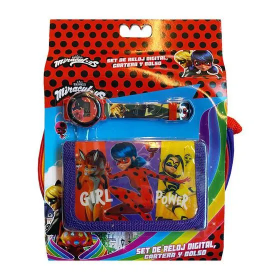 Switch Set De Reloj Digital, Cartera Y Bolso "Girl Power" Lady Bug SET1MIR01
