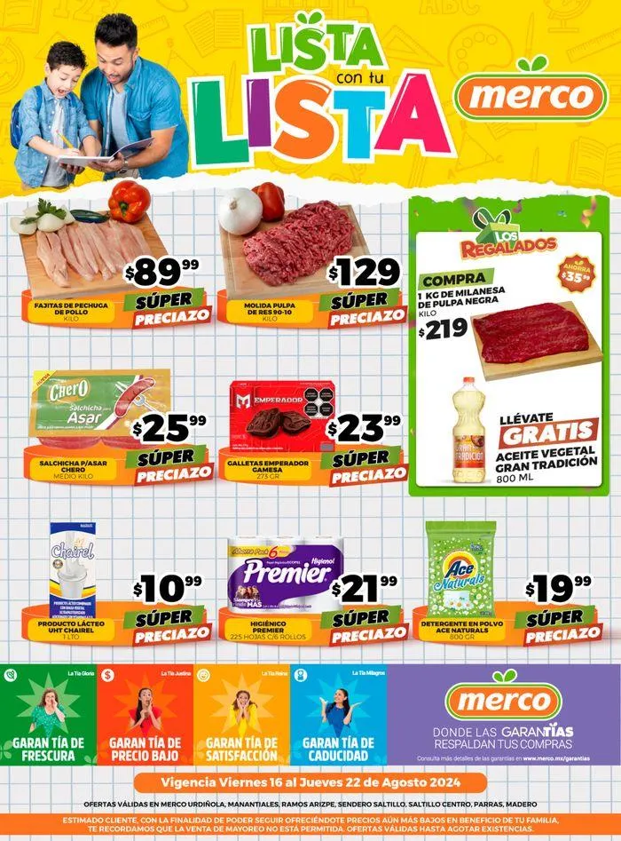 Catálogo de Merco - Lista con tu Lista 16 de agosto al 22 de agosto 2024 - Pagina 1