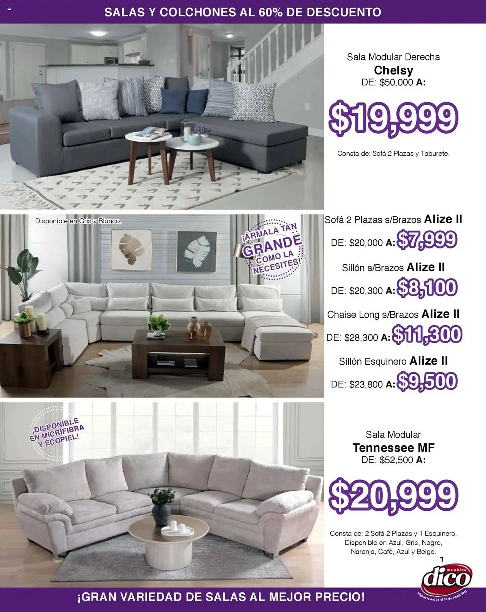 Catálogo de Catálogo Muebles Dico 4 de abril al 30 de abril 2025 - Pagina 7