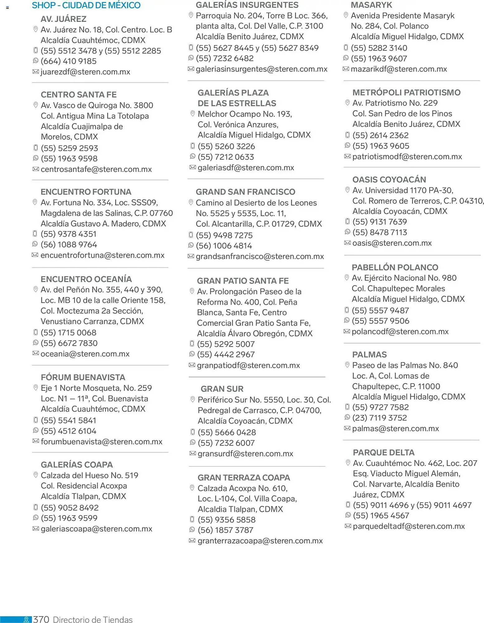 Catálogo de Catálogo Steren 1 de enero al 1 de enero 2027 - Pagina 382