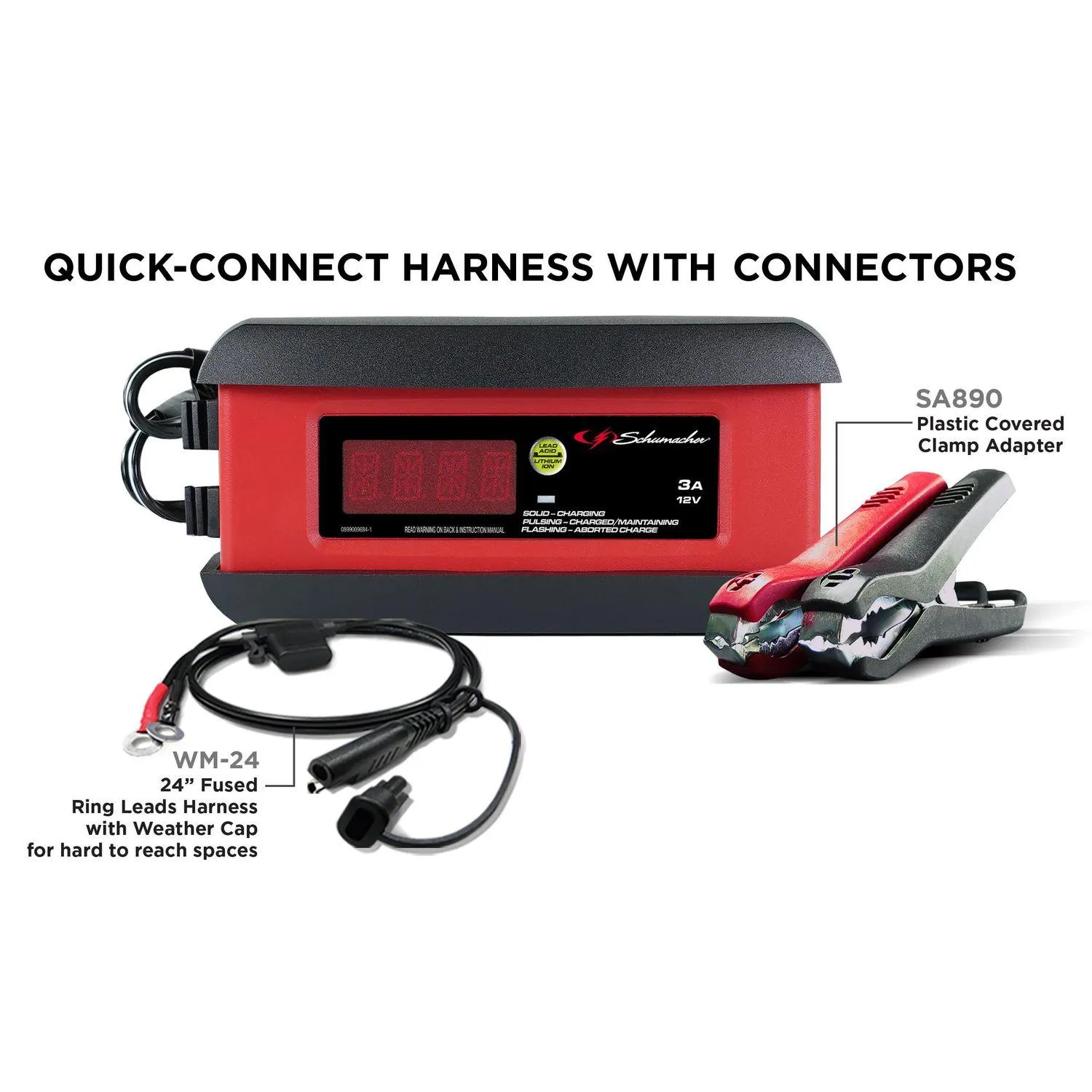 Cargador y Mantenedor de Bateria Schumacher de 3 Amps y 12 Volts SC1598