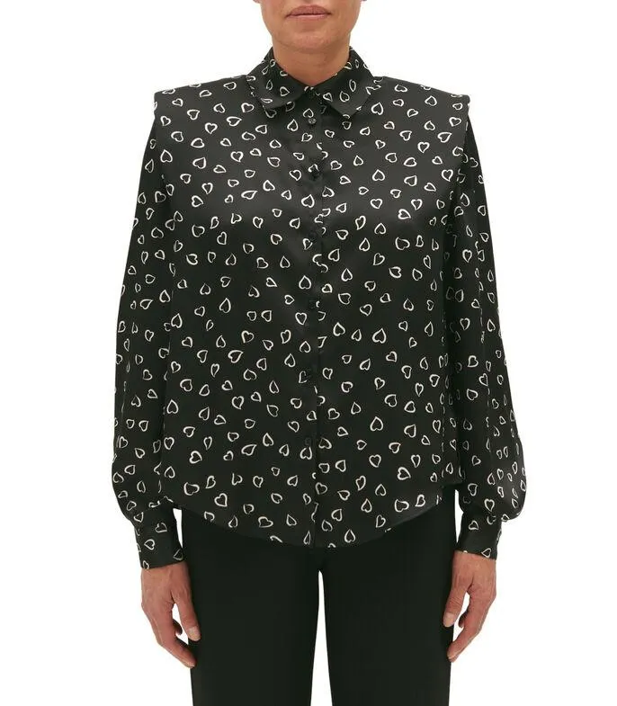 Camisa con mosaico de manga larga Mujer