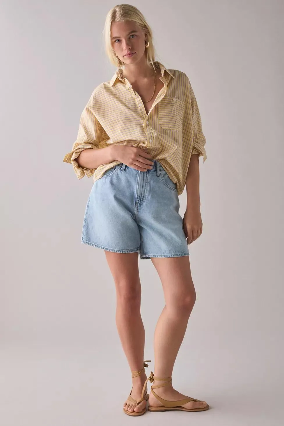 BDG Alex Breezy Cotton Oversized Button-Down Shirt