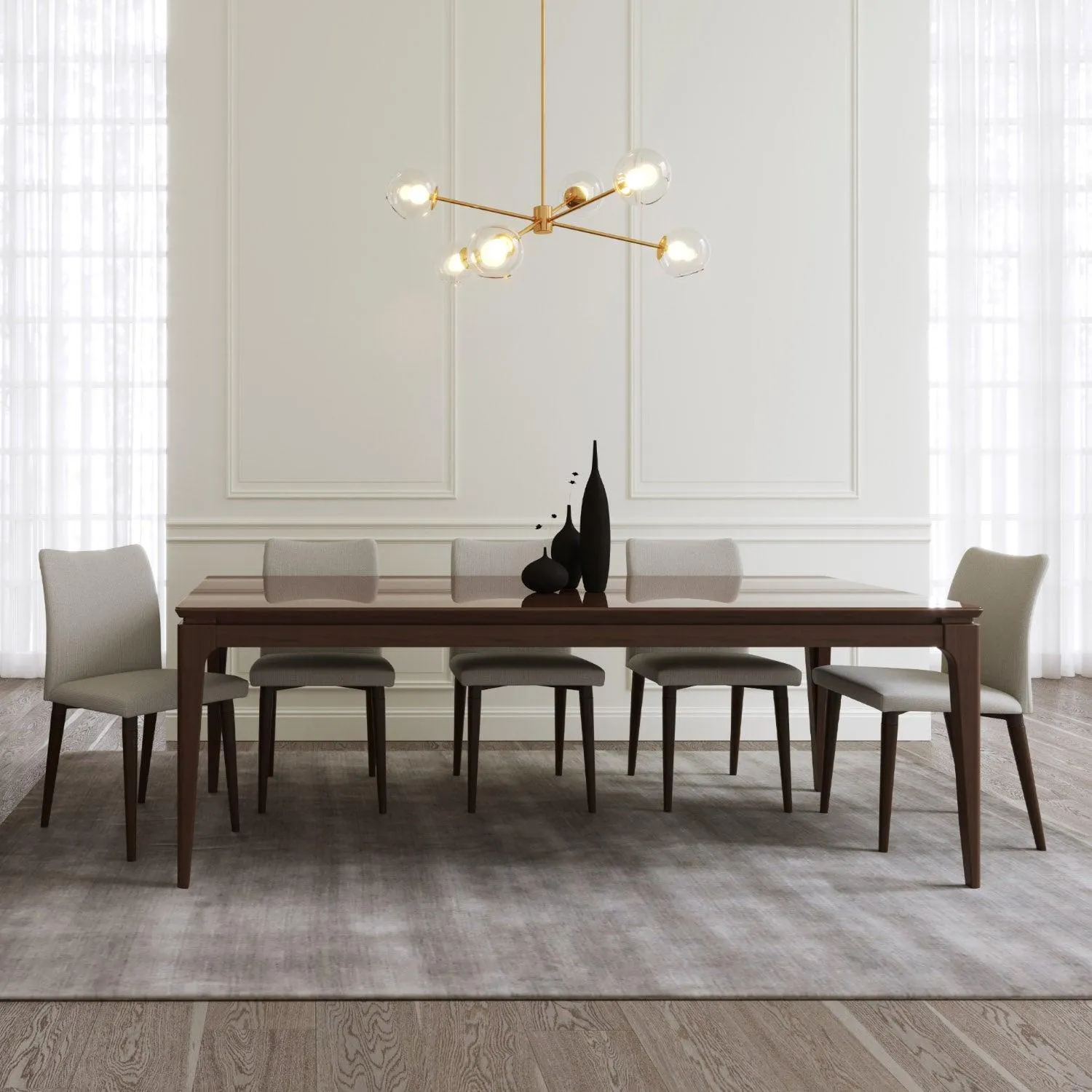 Mesa de comedor con vidrio Float 219 cm