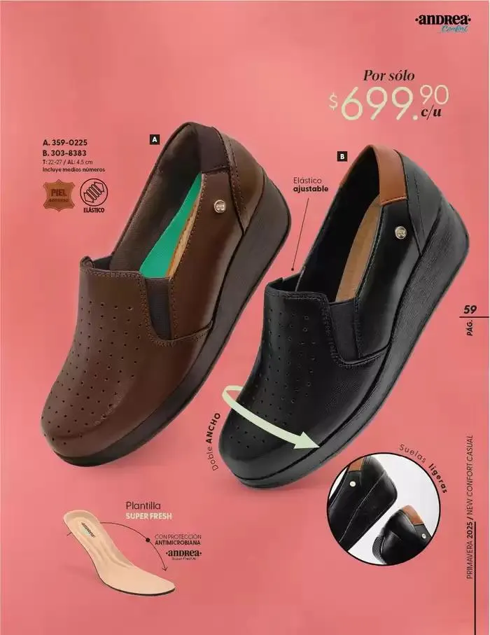 Catálogo de ANDREA | CALZADO CONFORT 26 de enero al 24 de mayo 2025 - Pagina 59