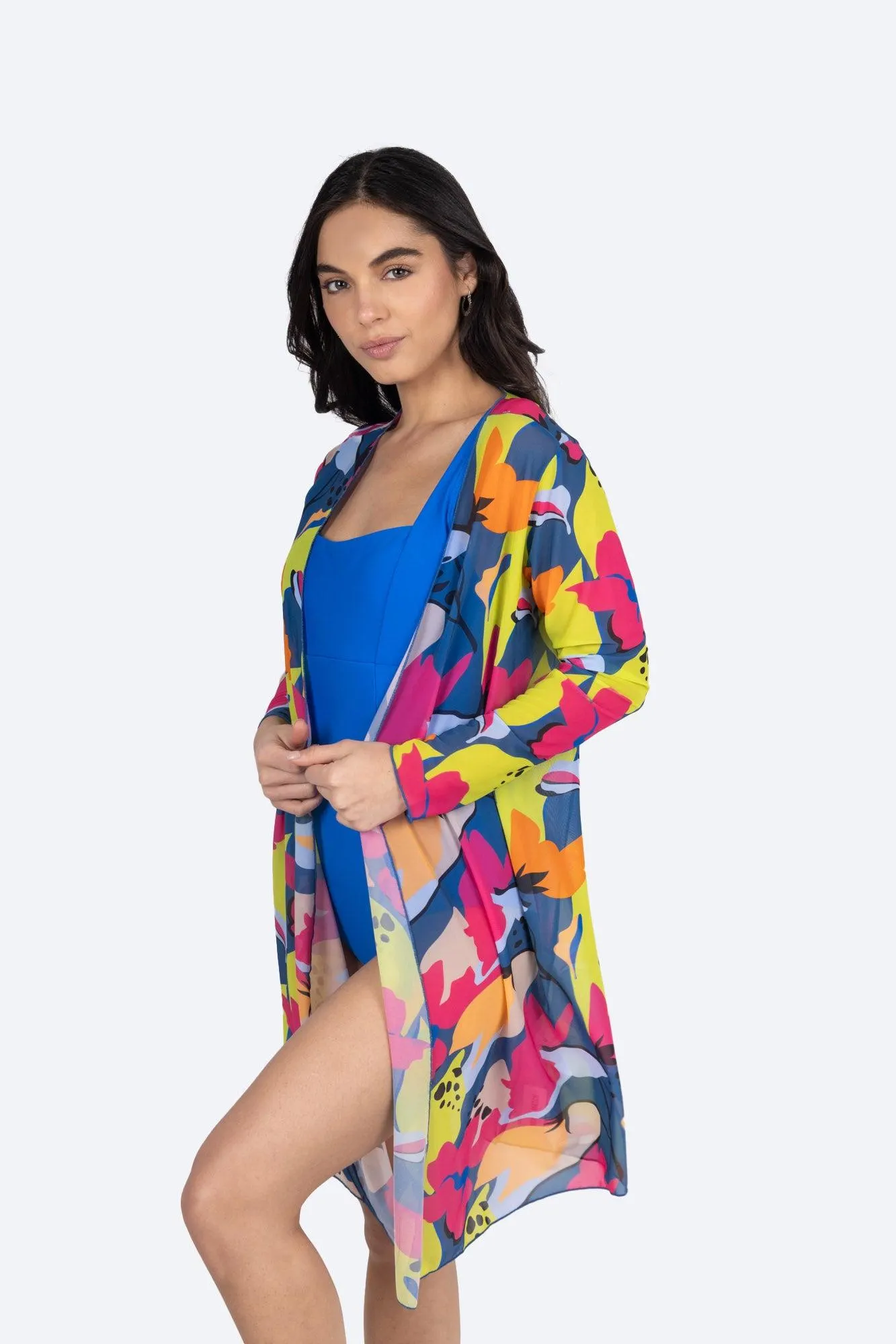 Salida de playa multicolor